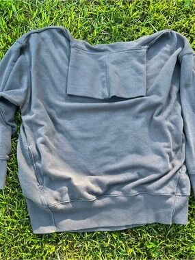 aerie Charcoal Gray Cozy Pullover Sweatshirt